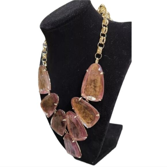 Kendra Scott Harlow Pale Purpleish Pink Large Statement Necklace New! - Picture 6 of 9